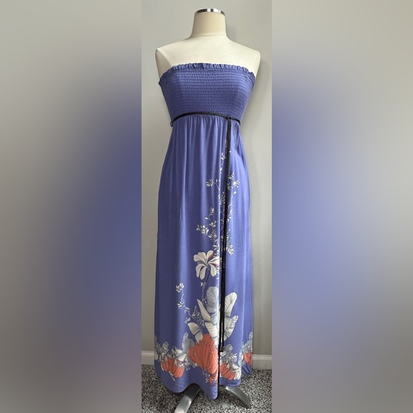 Akualani Strapless Floral Maxi Dress – Size Small - Picture 1 of 3